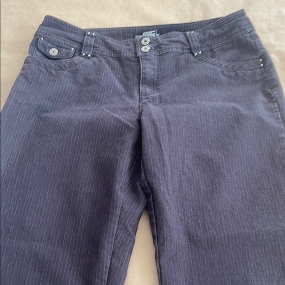 Point zero Gray Pinstripe Pants - Picture 1 of 6